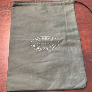 Stubbs & Wootton Olive Drawstring Bag dust bag